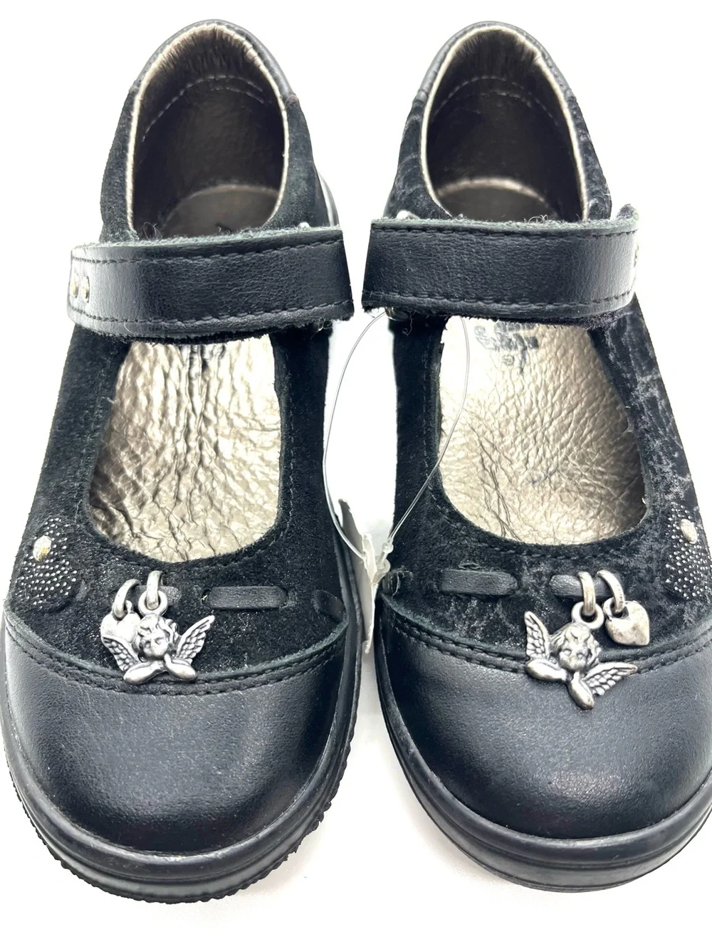 Toddler girls black leather maryjane from France US 8 NWT